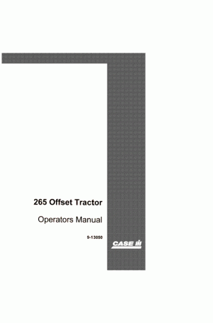 Case IH 265 Operator`s Manual