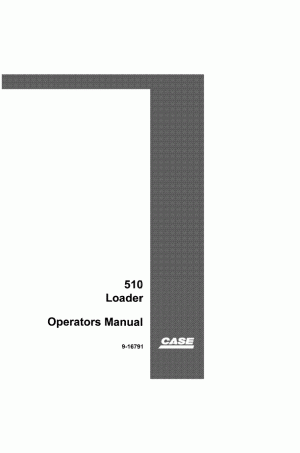 Case IH 510 Operator`s Manual