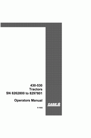 Case IH 430, 530 Operator`s Manual