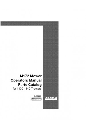 Case IH 1130, M172 Operator`s Manual