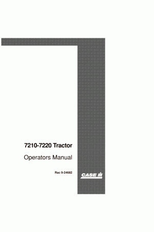 Case IH 7210, 7220 Operator`s Manual