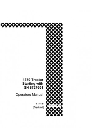 Case IH 1370 Operator`s Manual