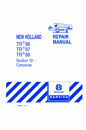 New Holland TR86, TR87, TR88 Service Manual