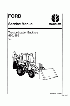 New Holland 550, 555 Service Manual