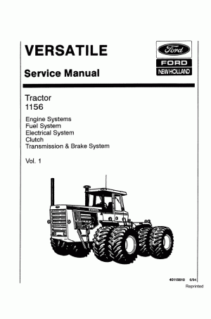 New Holland 1156 Service Manual