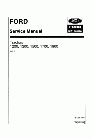 New Holland 1200, 1300, 1500, 1700, 1900 Service Manual