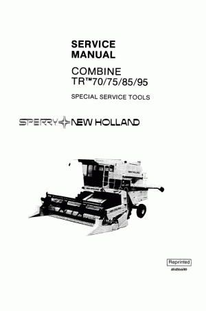 New Holland TR70, TR75, TR95 Service Manual