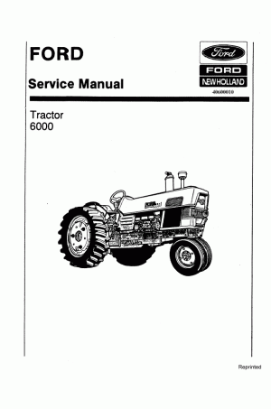 New Holland 6000 Service Manual