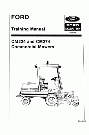 New Holland CM224, CM274 Operator`s Manual