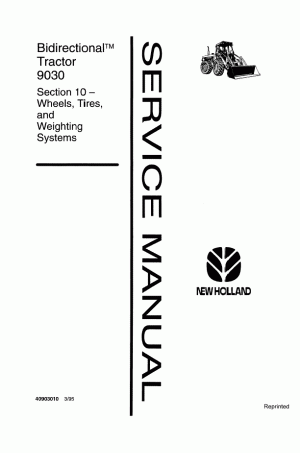 New Holland 10, 9, 9030 Service Manual