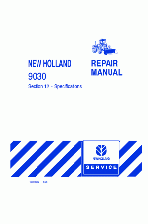 New Holland 11, 12, 9030 Service Manual