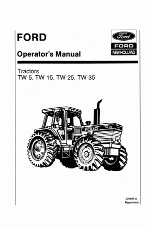 New Holland TW15, TW25, TW35, TW5 Operator`s Manual