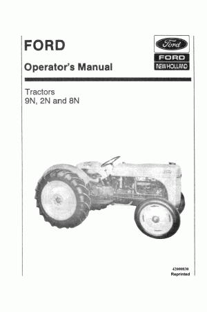 New Holland 2N, 8N, 9N Operator`s Manual