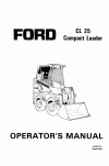 New Holland CL25 Operator`s Manual