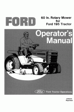 New Holland 60 Operator`s Manual