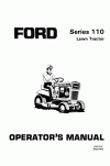 New Holland 110 Operator`s Manual