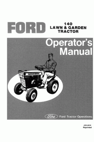 New Holland 140 Operator`s Manual