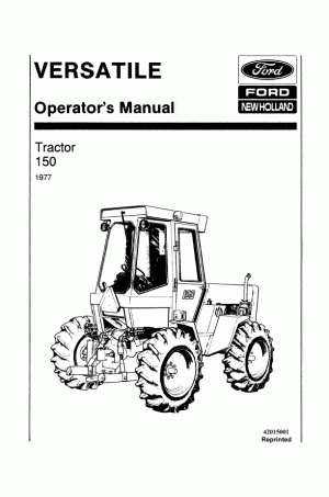 New Holland 150, 4 Operator`s Manual