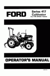 New Holland 1710, 417 Operator`s Manual