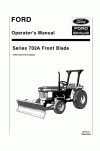 New Holland 1310, 1510, 1710, 702A Operator`s Manual