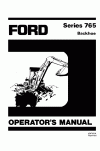 New Holland 420, 515, 765 Operator`s Manual