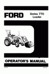 New Holland 1300, 1500, 1700, 770 Operator`s Manual