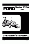 New Holland 1000, 770A, SE4077A Operator`s Manual