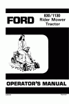 New Holland 1130, 830 Operator`s Manual