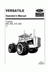 New Holland 835, 855, 875, 895 Operator`s Manual