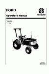New Holland 1110 Operator`s Manual