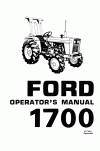 New Holland 1700 Operator`s Manual