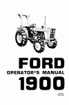 New Holland 1900 Operator`s Manual