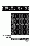 New Holland 2000, 4000, 4200, 5000, 5200 Operator`s Manual