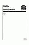 New Holland 2110 Operator`s Manual