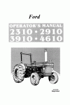 New Holland 2310, 2910, 3910 Operator`s Manual