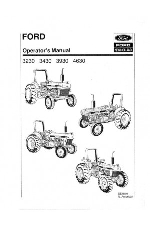 New Holland 3230, 3430, 3930, 4630 Operator`s Manual