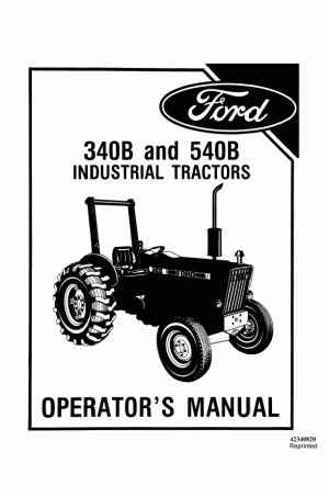 New Holland 340B, 540B Operator`s Manual