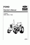 New Holland 5600, 6600, 7600 Operator`s Manual