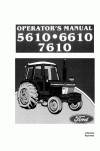 New Holland 5610, 6610, 7610 Operator`s Manual
