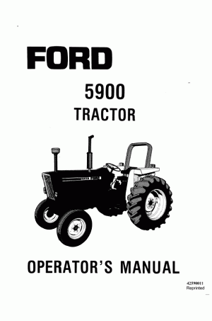 New Holland 5900 Operator`s Manual