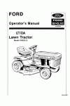 New Holland LT10 Operator`s Manual