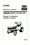 New Holland GT65, GT75, GT85, GT95 Operator`s Manual