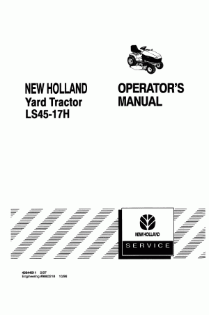 New Holland LS45 Operator`s Manual