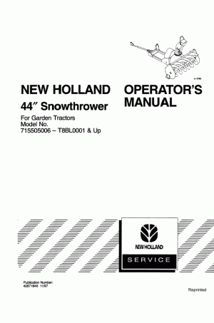 New Holland N/A Operator`s Manual