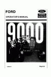 New Holland 9000 Operator`s Manual