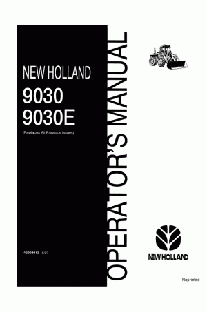 New Holland 9030, 9030E Operator`s Manual