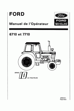 New Holland 6710, 7710 Operator`s Manual