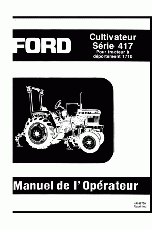 New Holland 417 Operator`s Manual