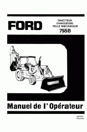 New Holland 755B Operator`s Manual