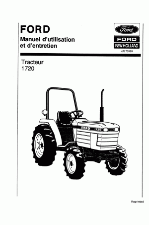 New Holland 1720 Operator`s Manual